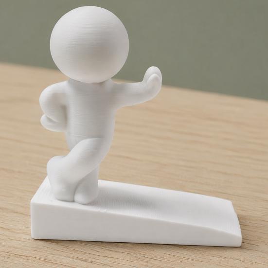 Cute Door Stopper Wedge, Little Figure Non-Slip Door Stop for Bottom of Door, 3D Printed Decorative Door Wedge for Bedroom Office
