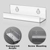 20 Pack Vinyl Record Display Shelf Wall Mount, 4 Inch Clear Record Holder Floating Shelves Acrylic Album Display Holder for Decorate Your Office Home
