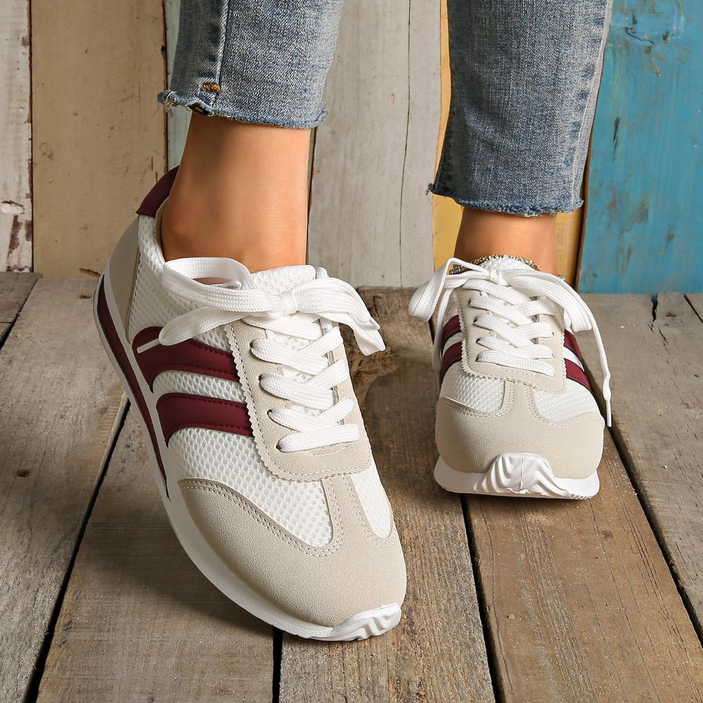 Fashion Women's Sneakers 2025 Spring/autumn Casual Platform Sneakers Female New Striped Casual Comfortable Vulcanized Shoes