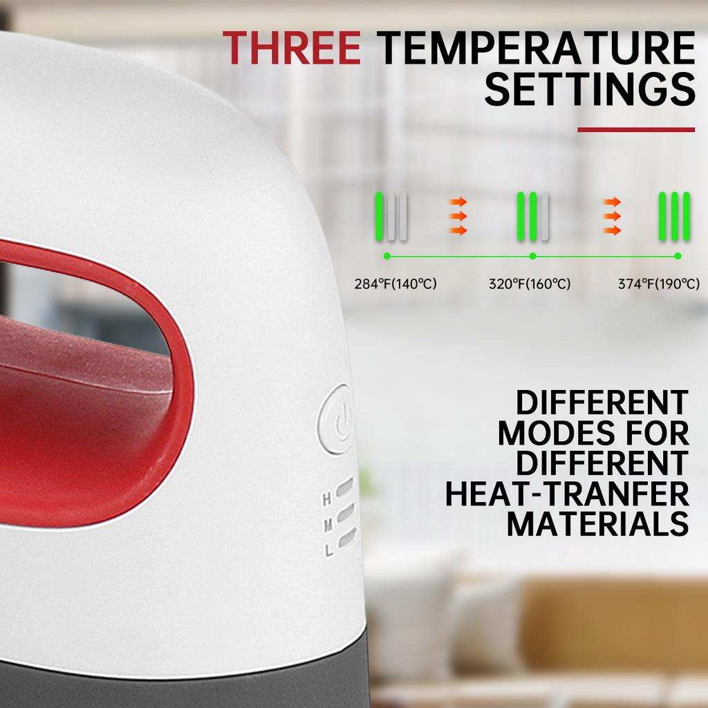 150W Portable DIY Easy Heat Press Machine Mini T-Shirt Printing Heating Transfer Press Iron Machines for Clothes Bags Hats