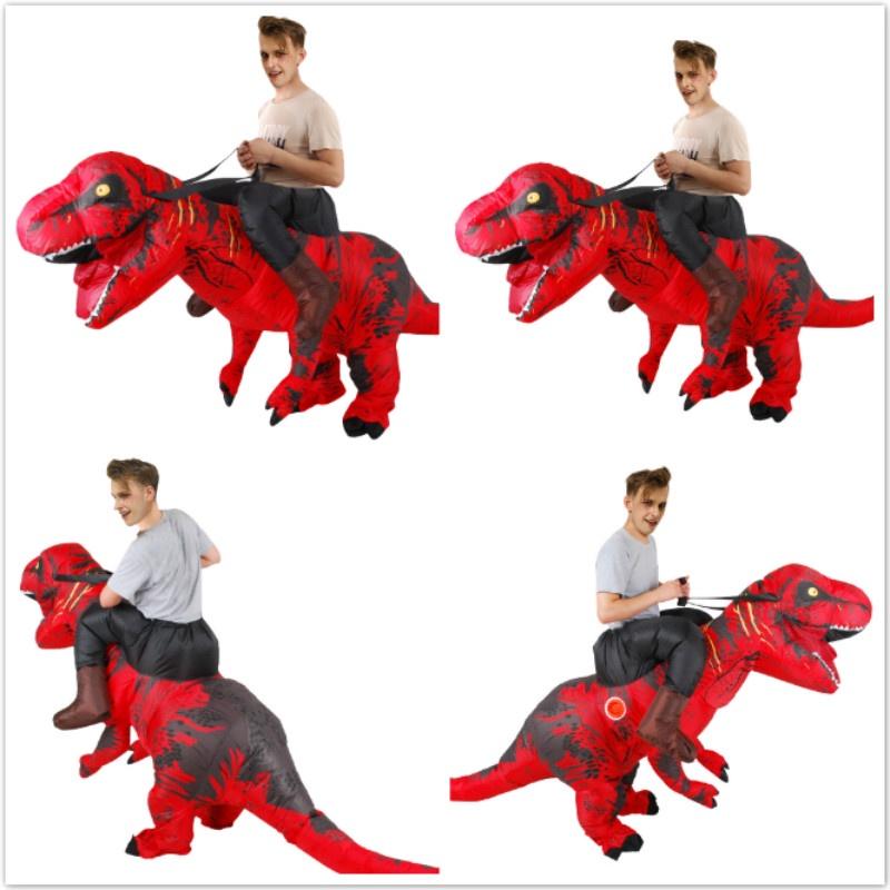 T Dinosaur Inflatable Rex Rideon Costume Blowup Cosplay Fancy Adults Dress