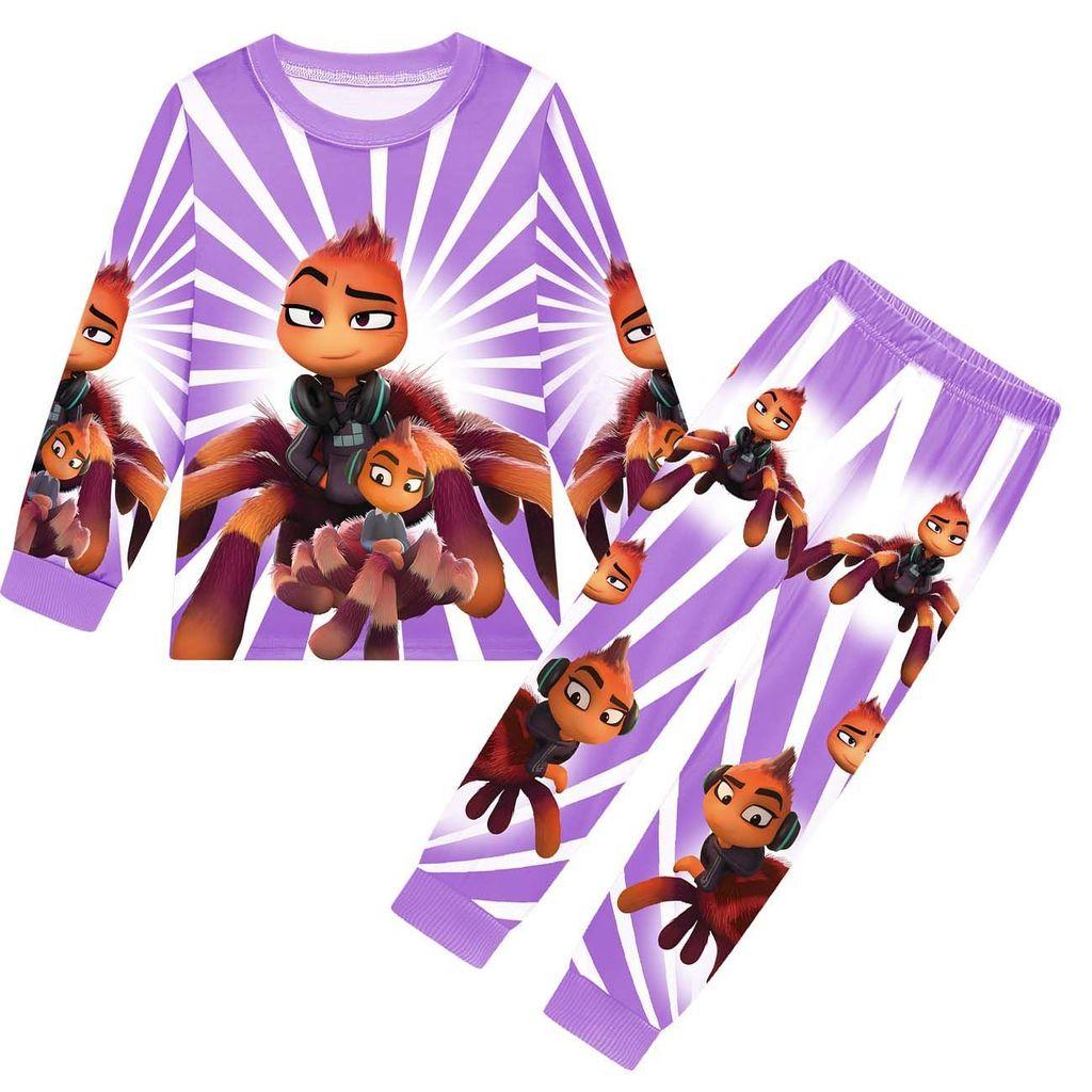 Kids Boys Girls Anime Cartoon Bad Guys Printed Casual Long Sleeves T-Shirt Pants Trousers Clothes Set