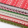 90x145CM Deer Snowflake Printed Cotton Linen Fabric Eco-Friendly for Bedding Sets Doll Clothes Holiday Christmas Gifts Textiles