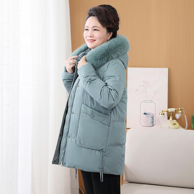 New Large Size Middle-aged Mother Winter Down Jacket Women's Winter Elderly Thickened Cotton Coat