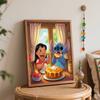 Disney Lilo Stitch Eating Cake Oil Paint Art Painting Kit Home Wall Decor Handmade Gift DIY Canvas Wall Art Bedroom Living Room Decor