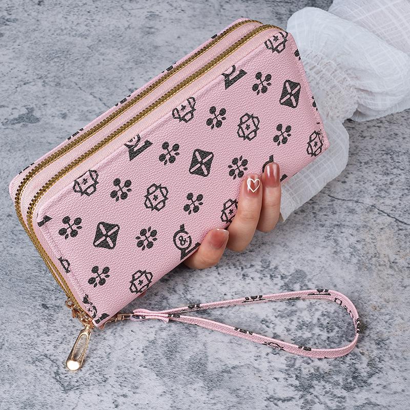 Frauen brieftasche Neue lange mädchen Brieftasche Mode doppel-reißverschluss große kapazität brieftasche für frauen
