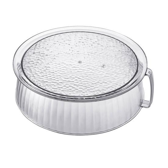 Capac Alimentar din Plastic Transparent cu Mâner Cupolă Universală pentru Oale Tigăi Farfurii Rezistent la Praf Stivuibil Accesoriu de Bucătărie Multifuncțional pentru Casă Bufet