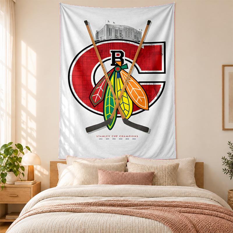 Chicago Blackhawks Tapestry highquality for decorating living room bedroom dorm walls ideal as bedroom wallart orholiday gift