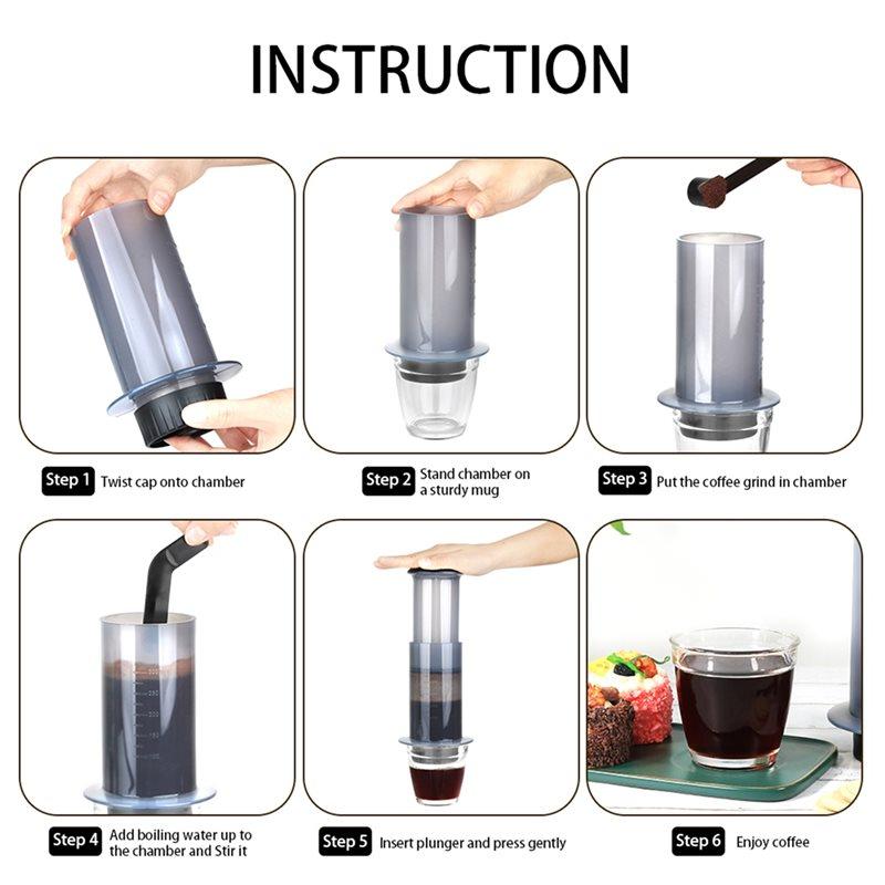 2025 Trend Cafe French Press Coffee Cafecoffee Pot For Aeropress Machine Including Filters Paper Kit- Portable Coffee Maker For