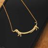 Cute Dachshund Dog Necklace Lovely Pet Animal Pendant Charm Fashion Jewelry for Women Girls