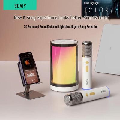 Soaiy K35M Bluetooth Karaoke Speaker with Dual Mics CN Plug (adapter Included)