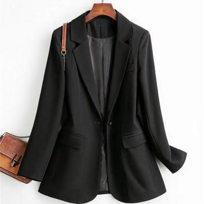 Suit Jacket Korean Version of The Small Suit Slim Thin Casual Fashion Net Red Mid-length Early Fall Women's Clothing Plus Size