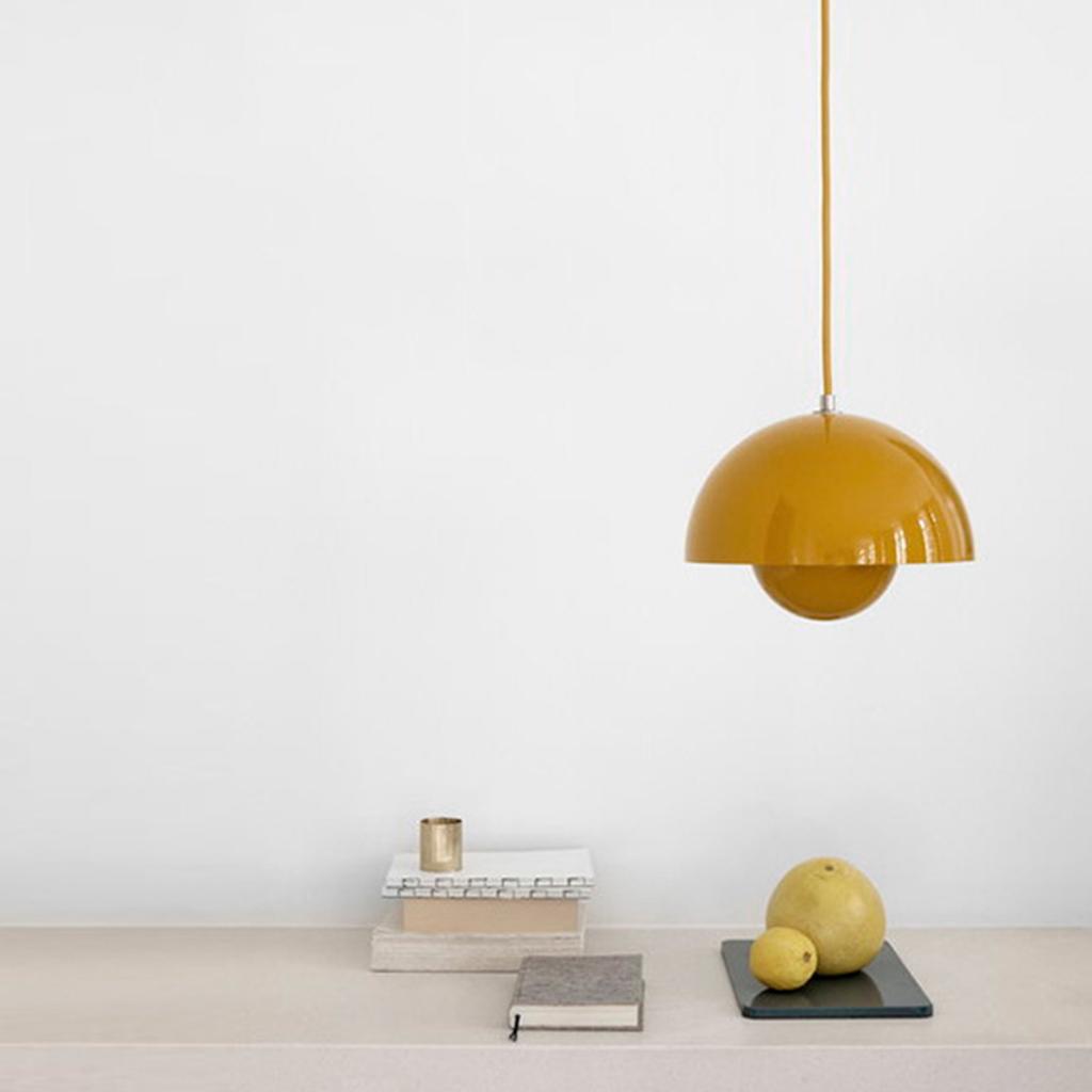 Pendant Light Fixture Hanging Light Bud Pendant Light with Warm Light Bulb for Dining Room Bedroom Lights