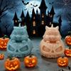 Wonderful Cats Plaster Candle Resin Soy Wax Making Mould 3D Skull Cloak Cat Candle Silicone Mold Halloween Party Decor Gifts