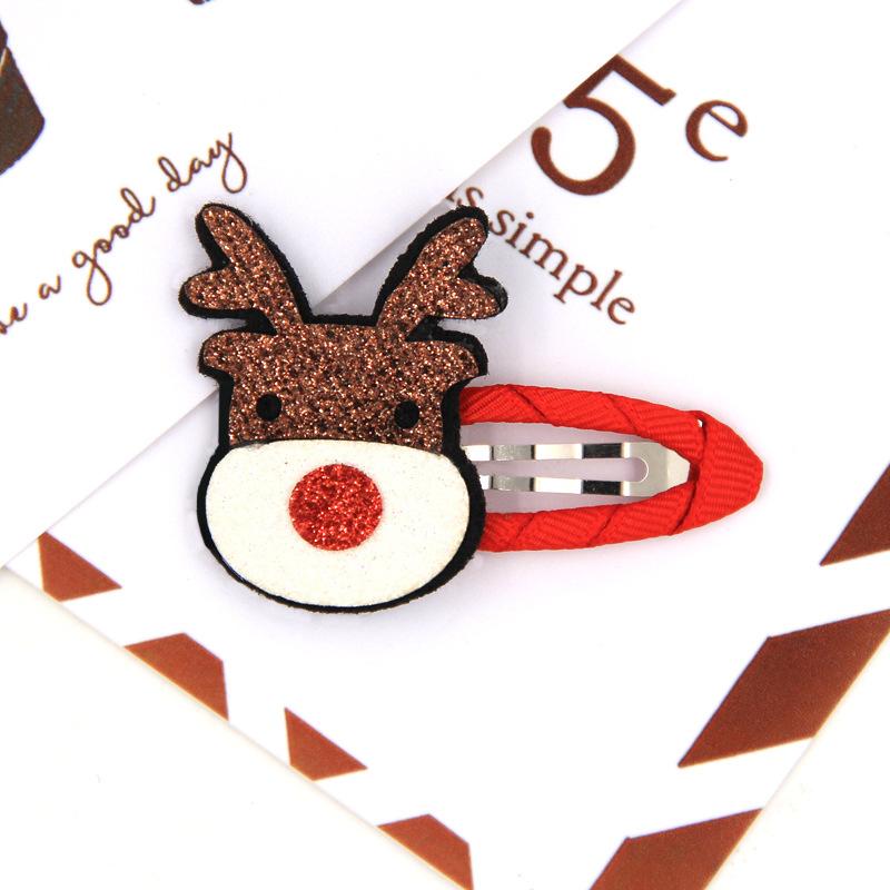 Kid Girl Elk Santa Claus Christmas Tree Hairpins Baby Girl Hair Clips Christmas Hair Fashion Accessories Christmas Hair Clips