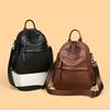 Retro Real Cowhide Backpack Fashion Large Capacity Women Backpack High-End Genuine Leather Female Knapsack Shoulder Bag Satchel