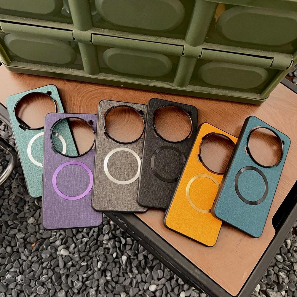 Magsafe Magnetic Plain Leather Case For Nothing Phone 3a Pro Phone 3a Nothing Phone 2a Luxury Cloth Wireless Charging Cover