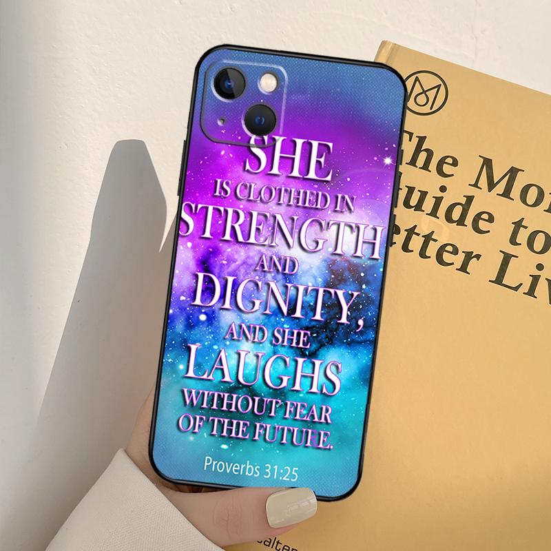 Christian Jesus Christ Bible Verse Phone Case For iPhone 17 16 14 13 12 11 15 Pro Max mini XR 16e 15 16 Plus 17 Air Full Cover