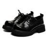 2024 spring black original black sole big head leather shoes men's niche casual British style heightened derby shoes 3209-R