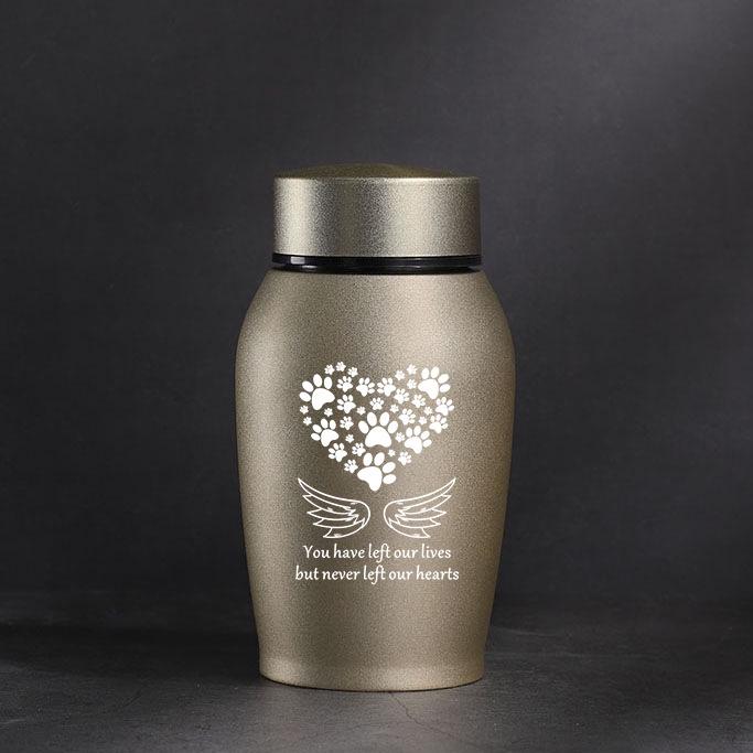 Stainless Steel Pet Cremation Urn for Ashes - Memorial Jar for Cats, Dogs, and Pets