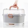 Portable Baby Bottle Storage Box with Large Space & Draining Rack for Tableware & Baby Food Tools