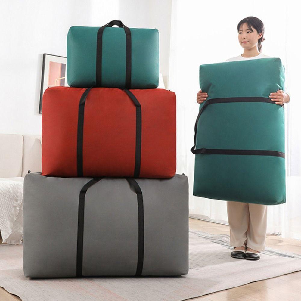 

Big Capacity Quilt Storage Bag Portable Packing Storage Organizer Quilt Clothes Closet Under-Bed