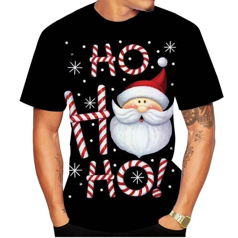 Christmas Men's T-Shirt 3D Print Casual Cartoon Short Sleeve Tee Shirts Fashion Tops Crew Neck Pullover Male Oversized Clothing