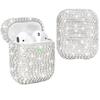 Capa para fone de ouvido com cravejado de diamantes, capa protetora para fone de ouvido com diamantes, capa protetora com adesivo de diamantes para Apple Airpods