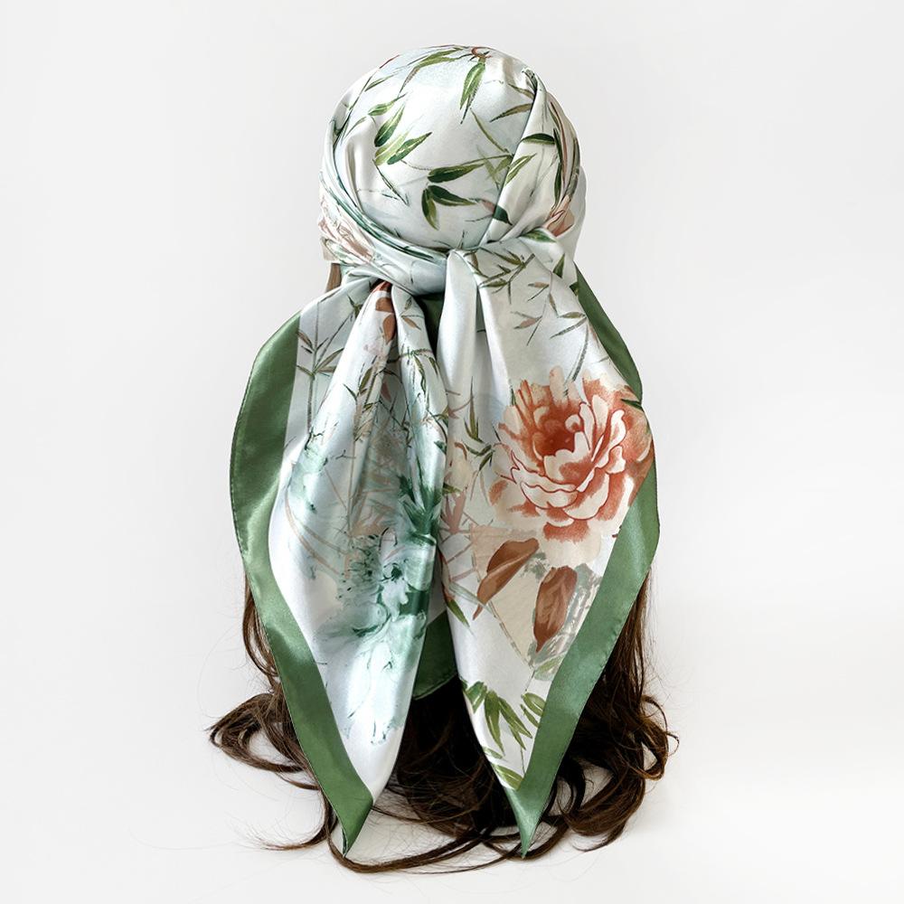 90cm Rayon Scarf – New Floral Print Scarf: A Stylish and Versatile Shawl for Women