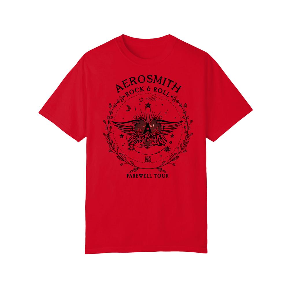 

Women Vintage Dark Academic Short Sleeve Shirt Aerosmith Farewell Tour Hard Rock T Shirt Fantasy Apparel Y2K Top Streetwear S