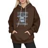 Women's Fashion Long-Sleeve Pullover Hoodie with Fun Movie-Inspired Prints