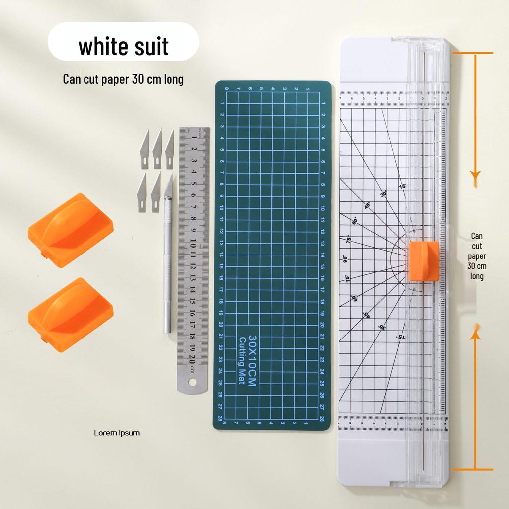 Dual Blade Portable Paper Cutter - Durable Sharp Craft & Office Knife for Students and Artists