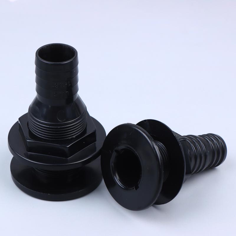 Marine Boat Abs Plastic Thru Hull Fitting Connector For 5/8, 3/4,1,1‑1/8 In Hose Boat Drain Outlet Bilge Pump Plumbing Fittings