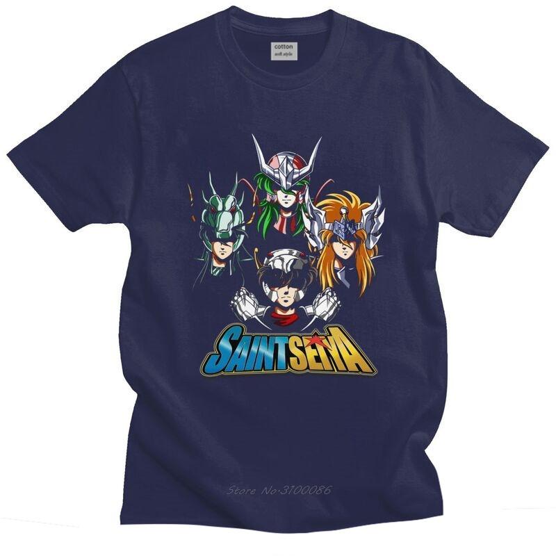 Adventure Manga Anime Saint Seiya T Shirt Men Soft Cotton Tee Tops Knights Of The Zodiac Tshirts Short Sleeve T-shirt Clothes