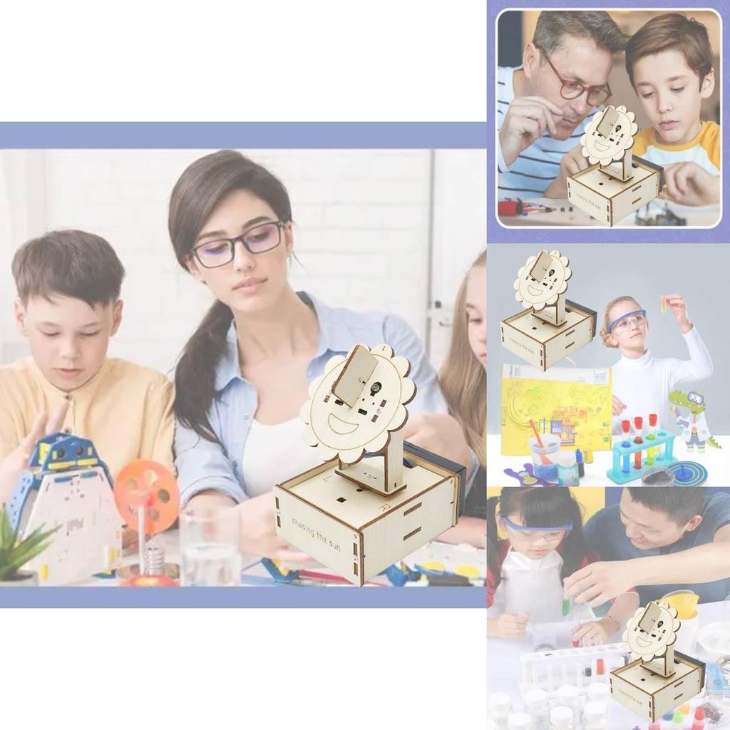 Steam Education Diy Wooden Light Tracking Sensor Material Kit For Children Programming Learning