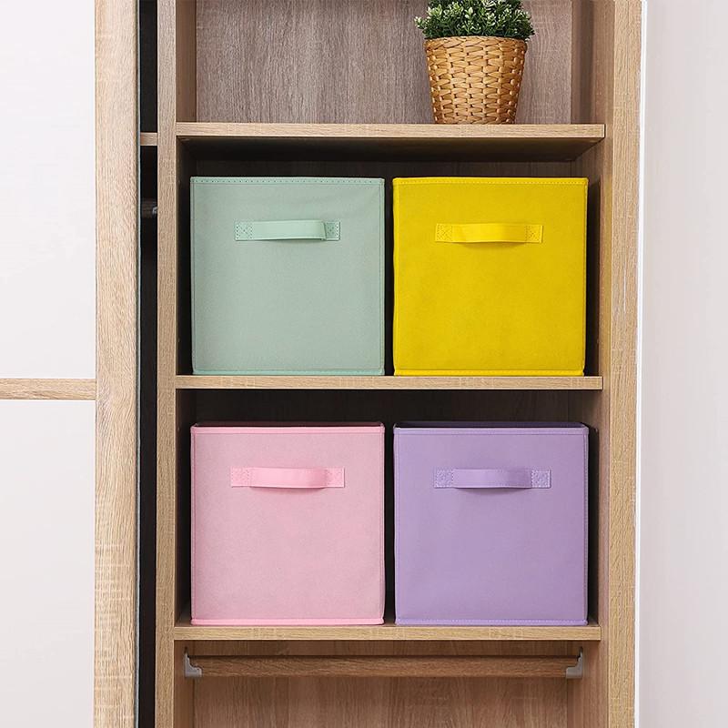 Collapsible Cube Storage Bin Non Woven Fabric Storage Box Home Supplies, Kid Toy Storage Organizer Cabinet Drawer Organization