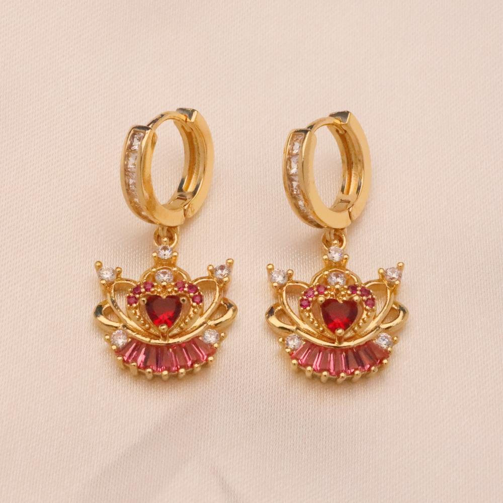 1 Pair Luxury Geometric Shapes Dangle Earrings for Women Zirconia Earring Jewelry Wedding Party Accessories