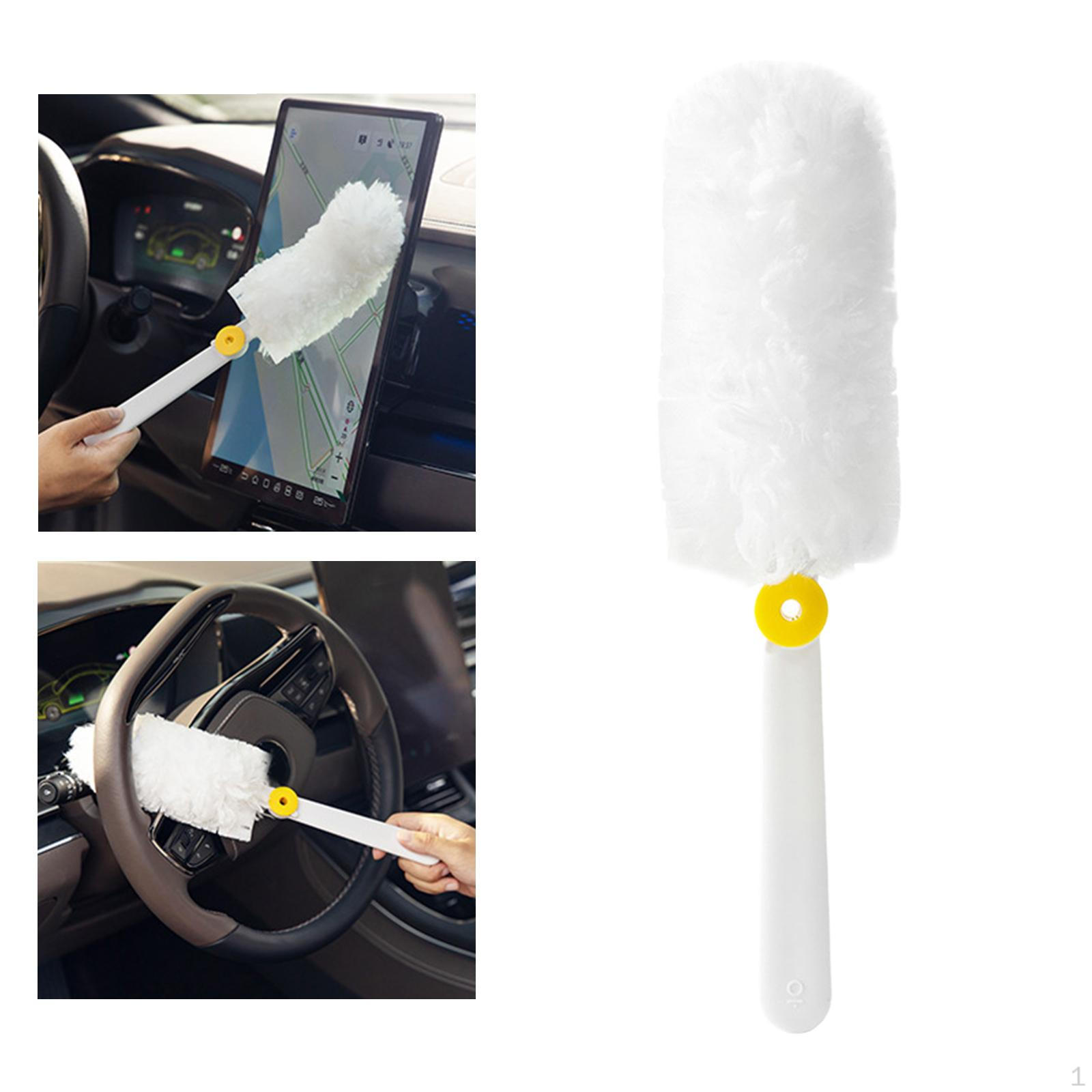 Compact Feather Duster for Easy Dusting white