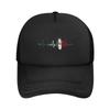 Mexico Flag Heartbeat Mexican Casquette Unisex Outdoor Hats Adjustable Snapback Hat New Baseball Caps