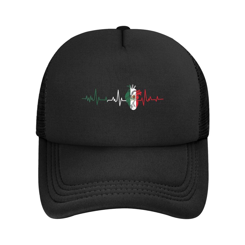 Mexico Flag Heartbeat Mexican Casquette Unisex Outdoor Hats Adjustable Snapback Hat New Baseball Caps