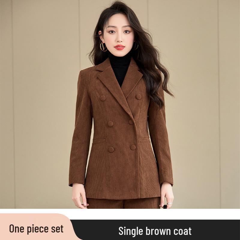 

2024 Женский повседневный костюм-блейзер высокого класса - Модный комплект для весны/осени M