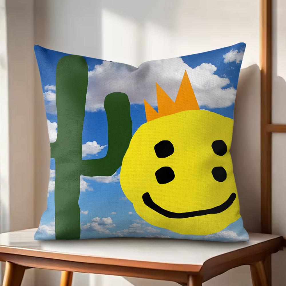 Luxury Smile C-Cpfm Cushion Cover Natural Linen Organic Fabric Double-Sided Printing Couch Pillow Covers Home Decor