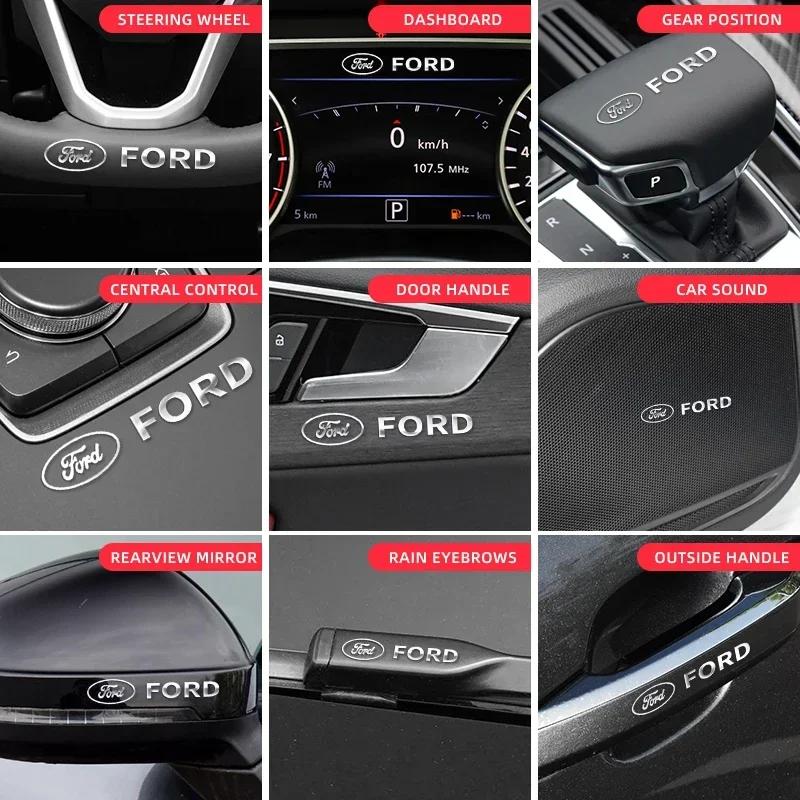 Steering Wheel Sticker Badge Emblem Car Sticker For Ford Focus 2 MK2 3 4 MK3 MK4 ST Mondeo Festiva Fusion Suit Fiesta Mustang