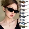 Oval Sunglasses for Men Women Y2K Fashion Retro Rice Nail Design Shades Eyewear Female Candy Color Goggle Fishing Sun Glasses