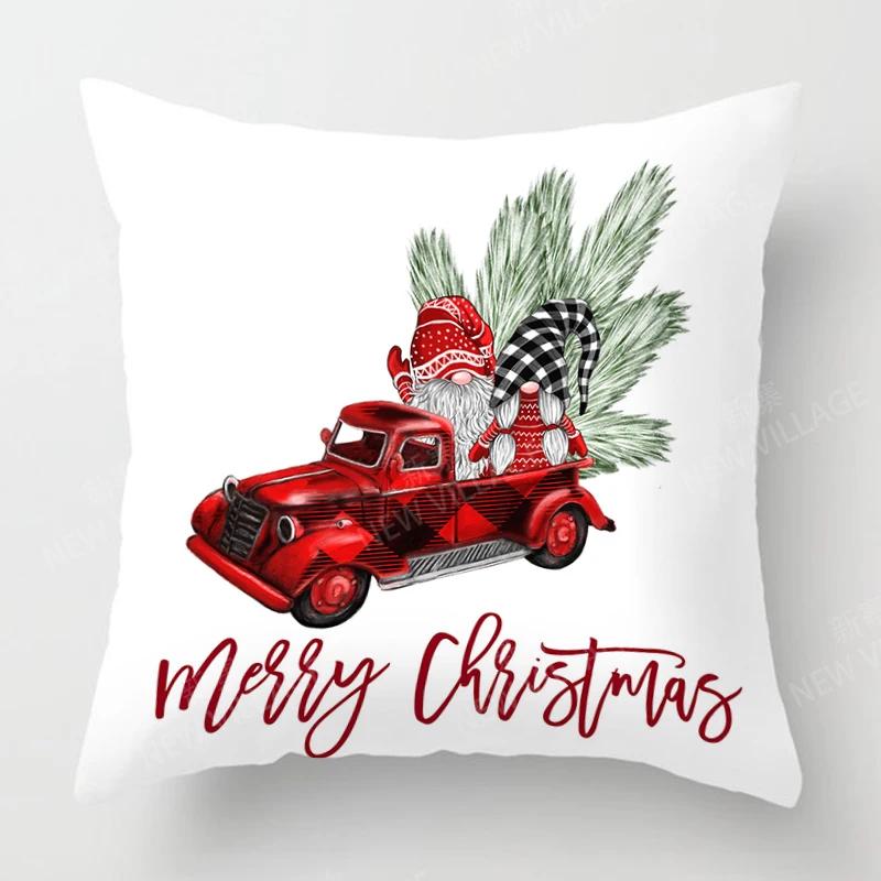 Christmas Series Pillowcases Sofas Cushion Covers  Home Decor Can Be Customized for Holiday Celebrations 40x40 50x50 60x60 35x35