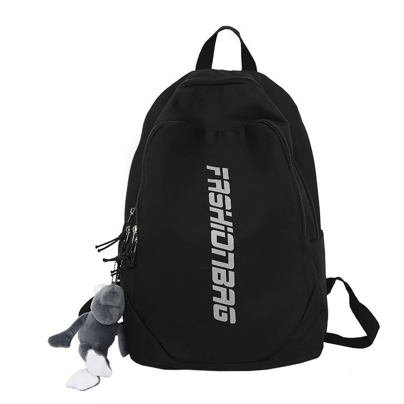 Nylon School Backpack For Teens With Durable Zipper And Phone Pocket For Daily Use