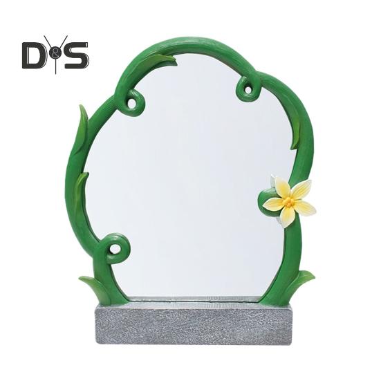 

Настольное зеркало Flower Vine с основанием из смолы высокой прозрачности, портативное косметическое зеркало для путешествий, мини-украшение для косметики