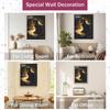 Diamond painting black cat glowing art DIY 5D home room decoration kit