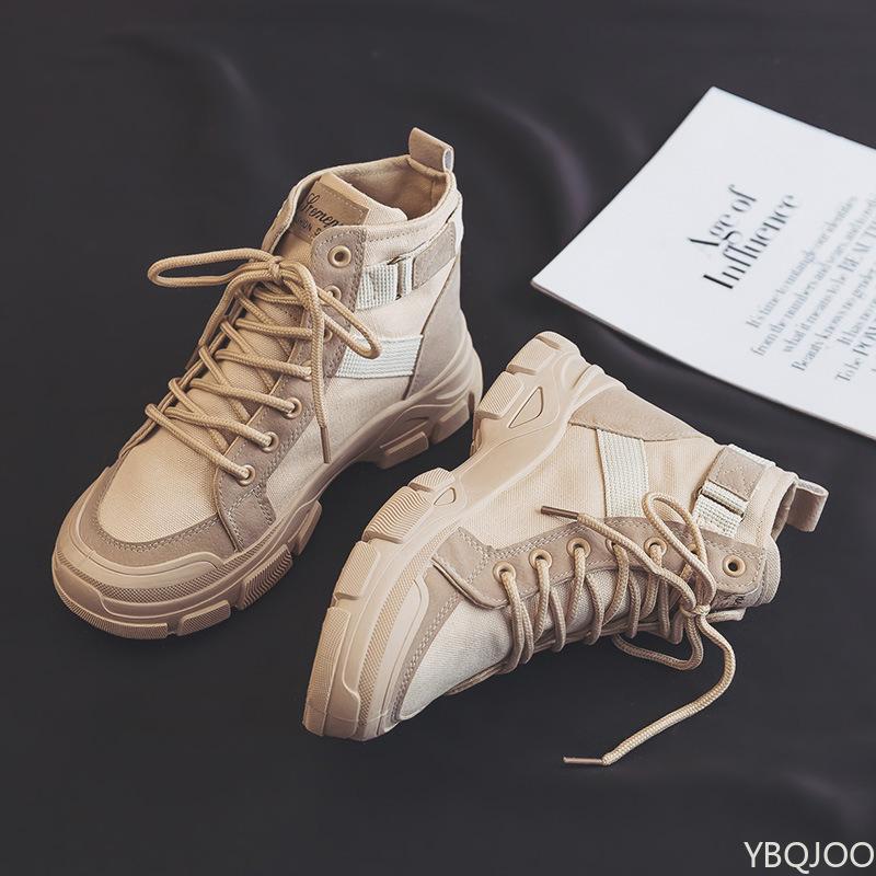 Ladies' New Daily Casual Versatile High Top Shoes Canvas Hiking Simple Comfortable Anti Slip Wear-resistant Women's Shoes