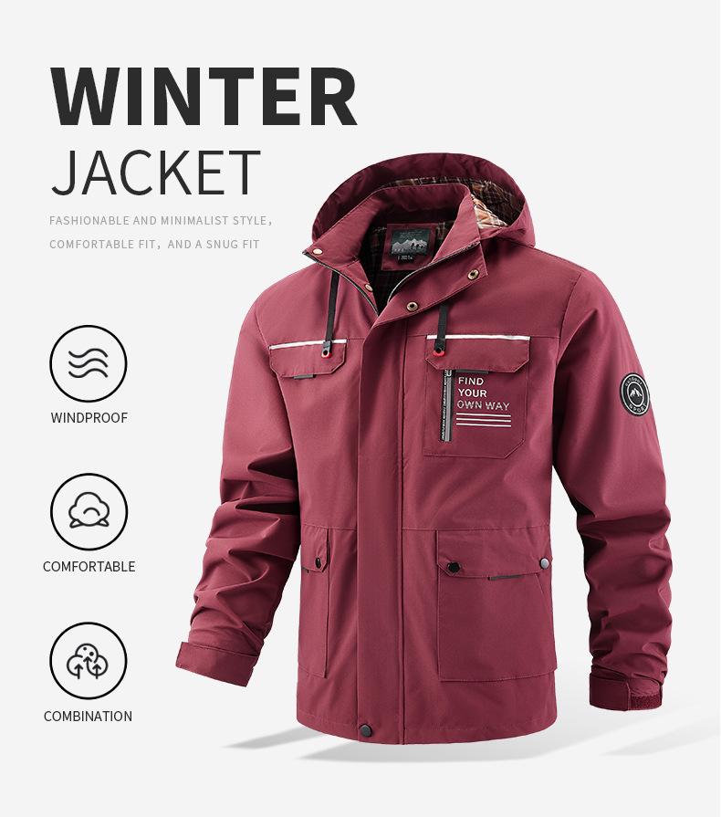 Men's Spring/Autumn European & American Casual Workwear Jacket: Loose Fashion Trench Coat